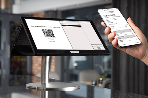 Recibo electrónico y caja