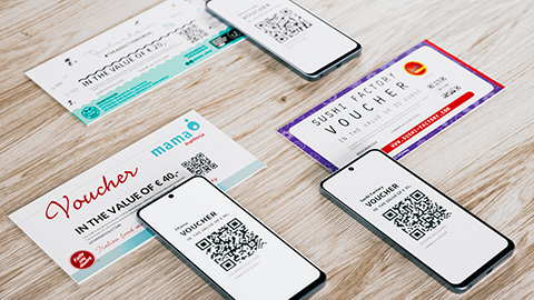 Mobile phone and voucher examples