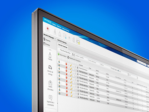 Pantalla de lista de reservas de OktoPOS Manager