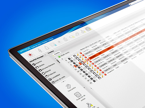 Interfaz de OktoPOS Manager para la planificación de eventos