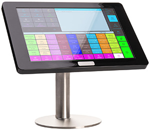 Modern tablet cash register with cash register software