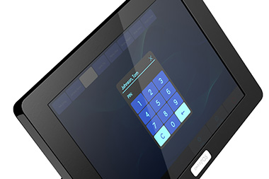 Werknemer login bij de kassa Kassa met een inlogvenster