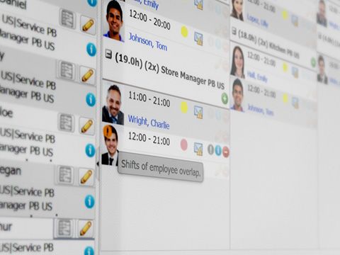 Waarschuwingsbericht voor shiftplanbeperkingen Voorbeeld van een waarschuwingsbericht in het werknemersshiftplan