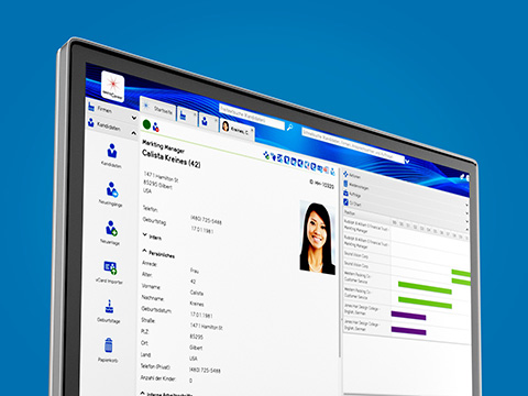 Kandidatenakte in der Personal management software