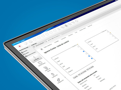 OktoPOS Manager en una computadora portátil, lista de verificación