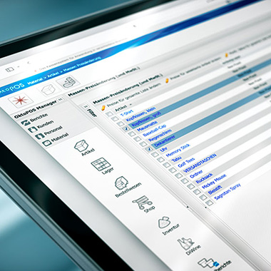Kassen management software Massenpreisänderungen