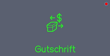 Gutschrift Button Icon der Kasse