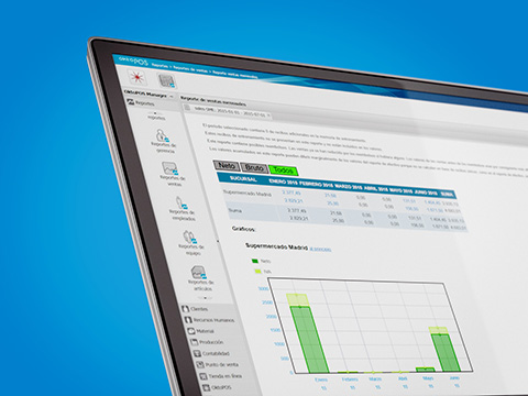 Informe mensual de ventas en el software de gestión