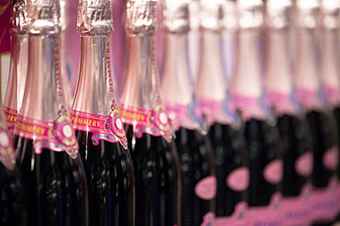 Pommery champagne bottles
