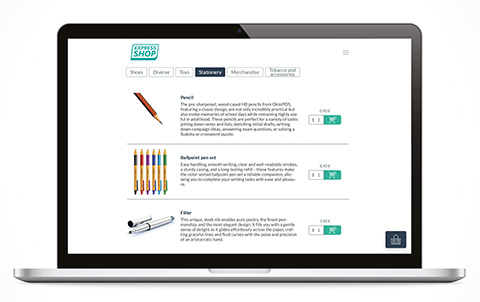 Webshop Webshop on laptop and smartphone
