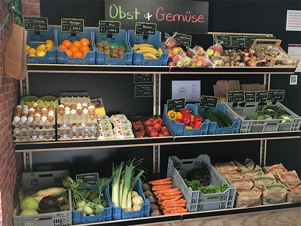 Einzehandel Markt Gemüse Regal im Einzelhandelmarkt