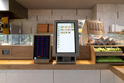 Self order terminal at the counter